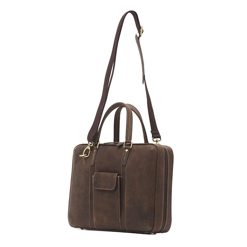 Wholesale - Burnt Hunter Amaze Leather Satchel