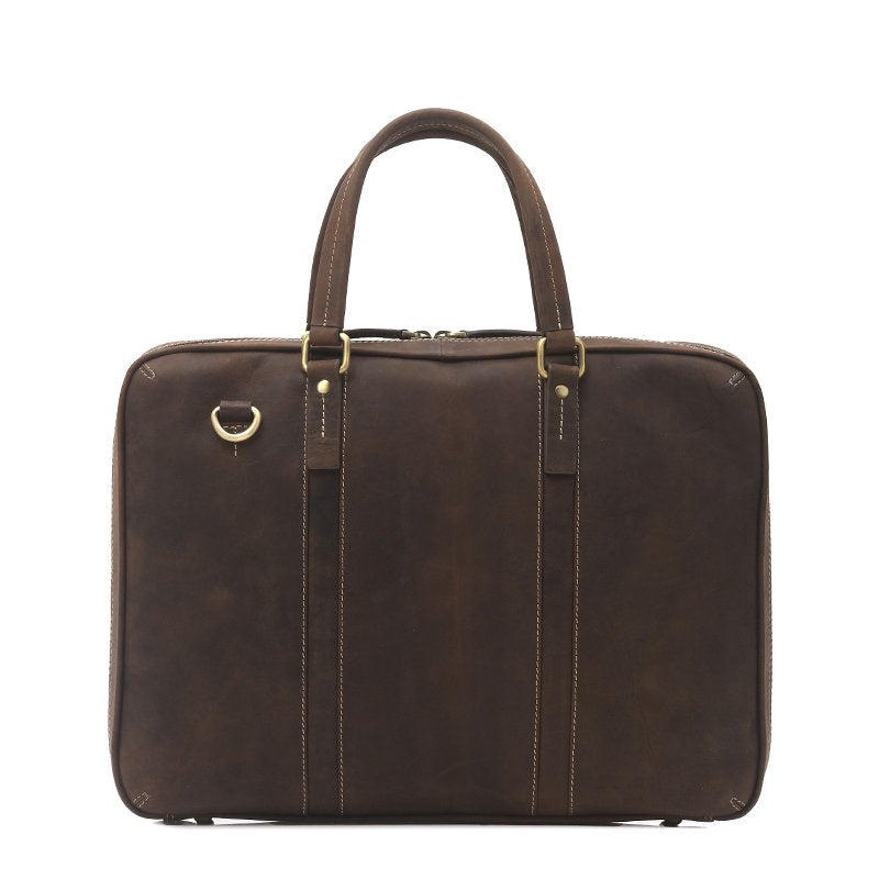 Mari - Burnt Hunter Amaze Leather Satchel