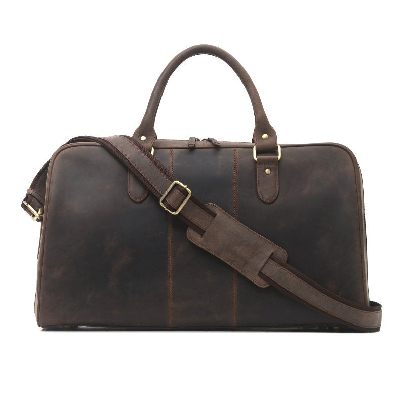 Wholesale- Burnt Hunter Classic Leather Duffel