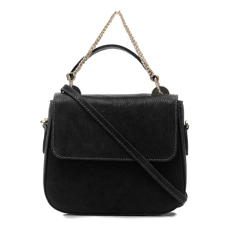 Andra - Black Nappa Naked Leather Cross Body