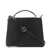 Vera - Black Saffiano Cross Leather Shoulder Bag