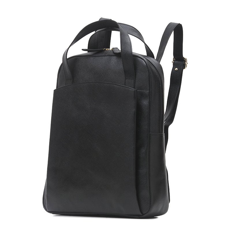 Wholesale - Black Safiano Cross Leather Backpack