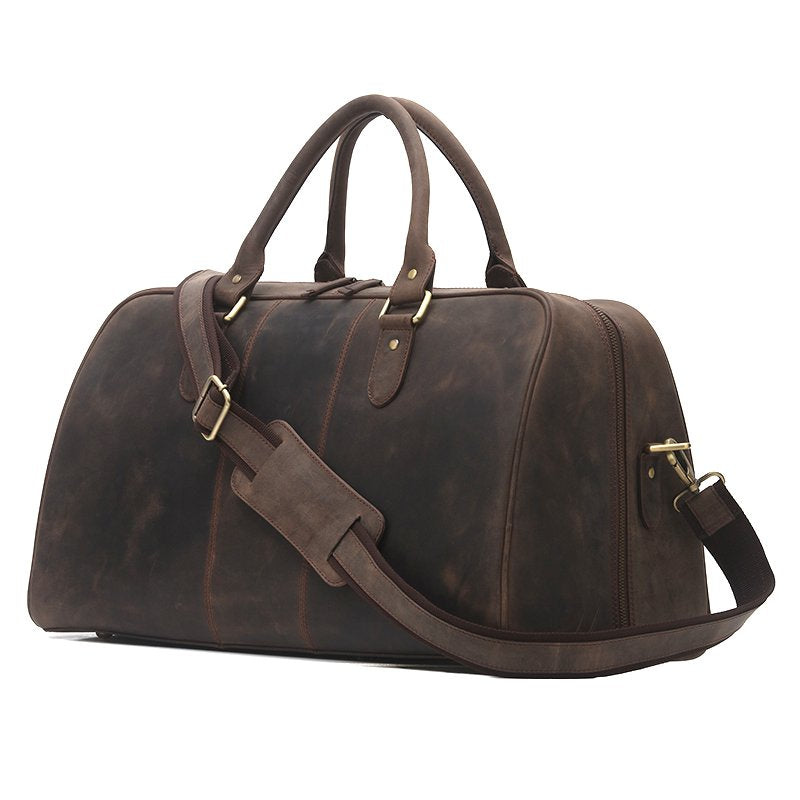 Vlad- Burnt Hunter Classic Leather Duffel