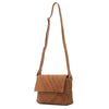 Magda - Tan Woven Classic Leather Shoulder Bag