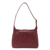 Moni - Wine Safiano Cross Leather Shoulder Bag