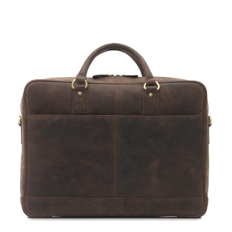 Cata - Burnt Hunter Rugged Leather Satchel