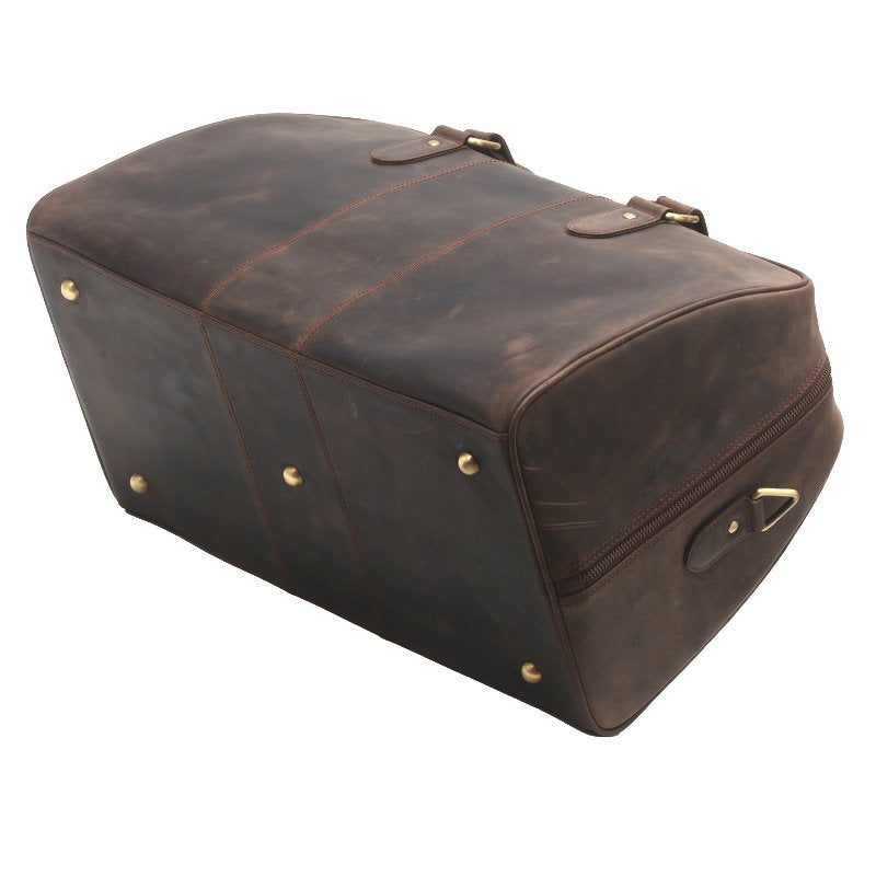 Wholesale- Burnt Hunter Classic Leather Duffel