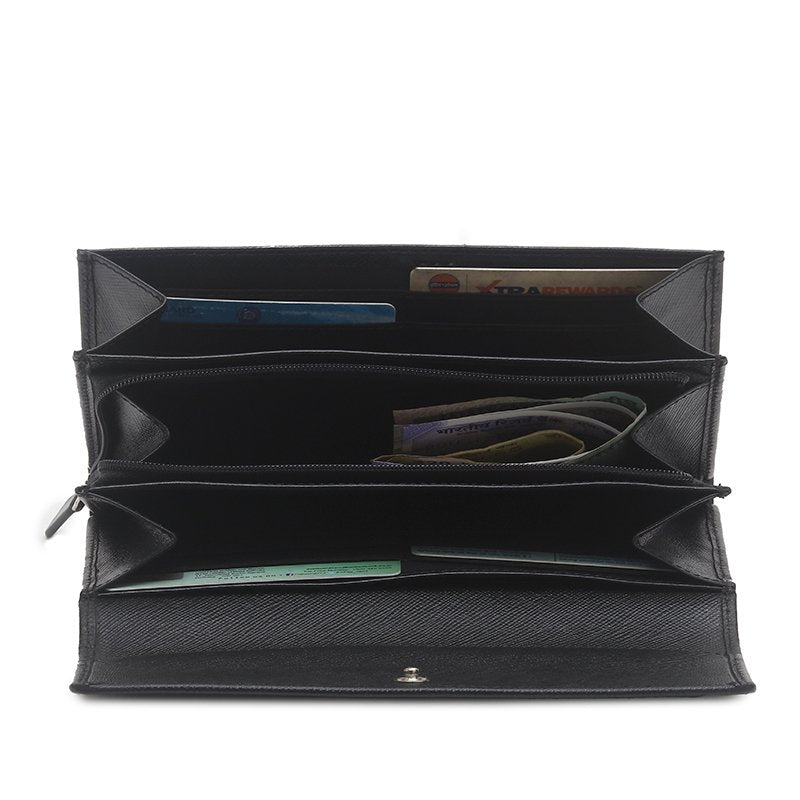 Wholesale - Black Safiano Cross Leather Wallet