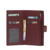 Sandra - Wine Safiano Cross Leather Wallet