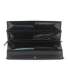 Ana - Black Safiano Cross Leather Wallet