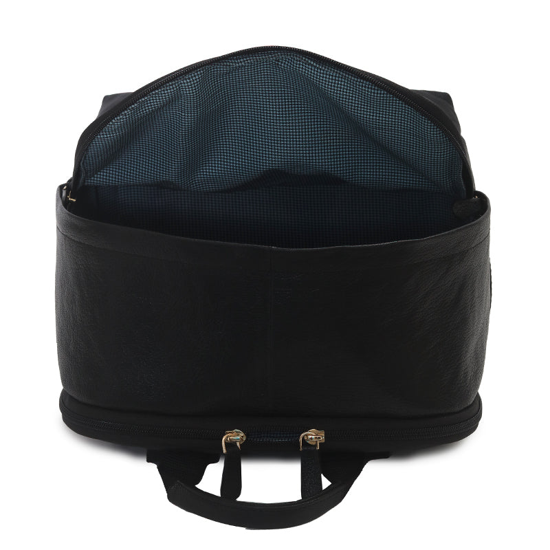 Alex - Black Deccan Classic Leather Backpack