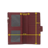 Wholesale - Wine Safiano Cross Leather Wallet